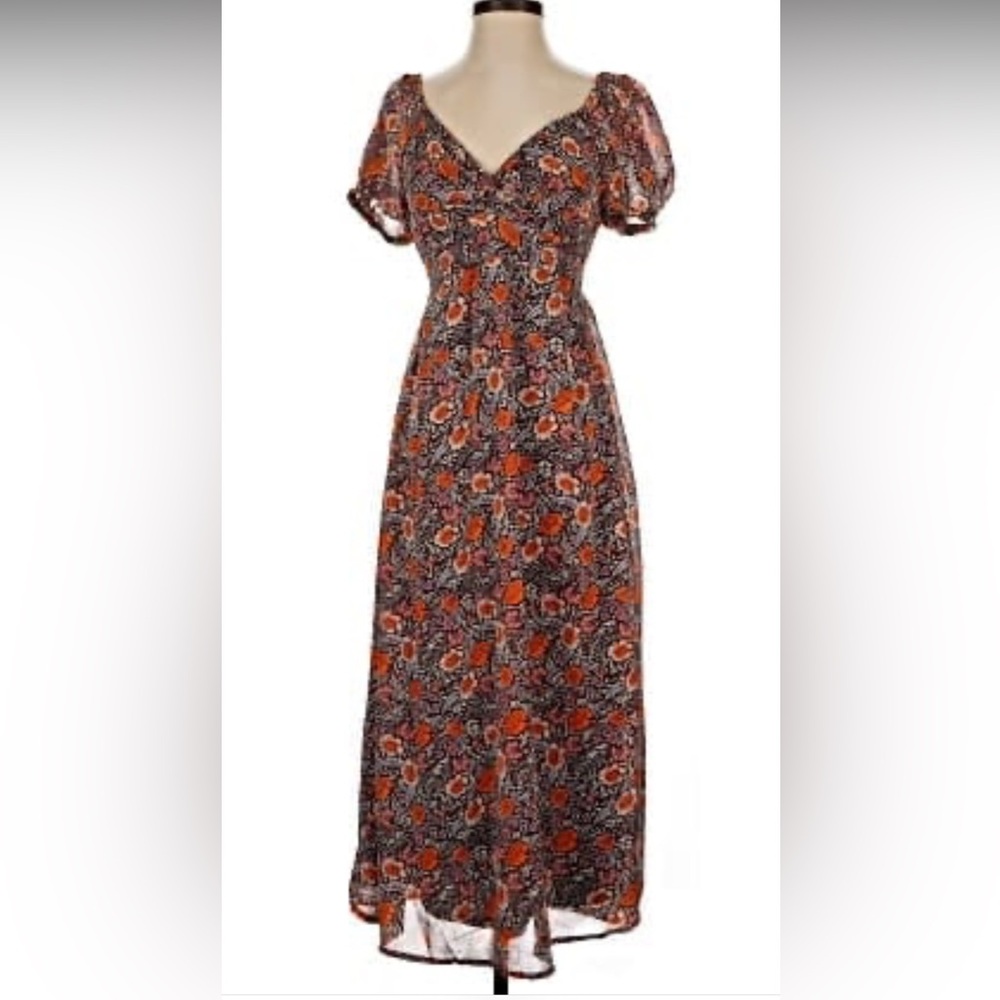 NWT Sincerely Jules Autumnal floral midi dress, XS - Picture 7 of 7